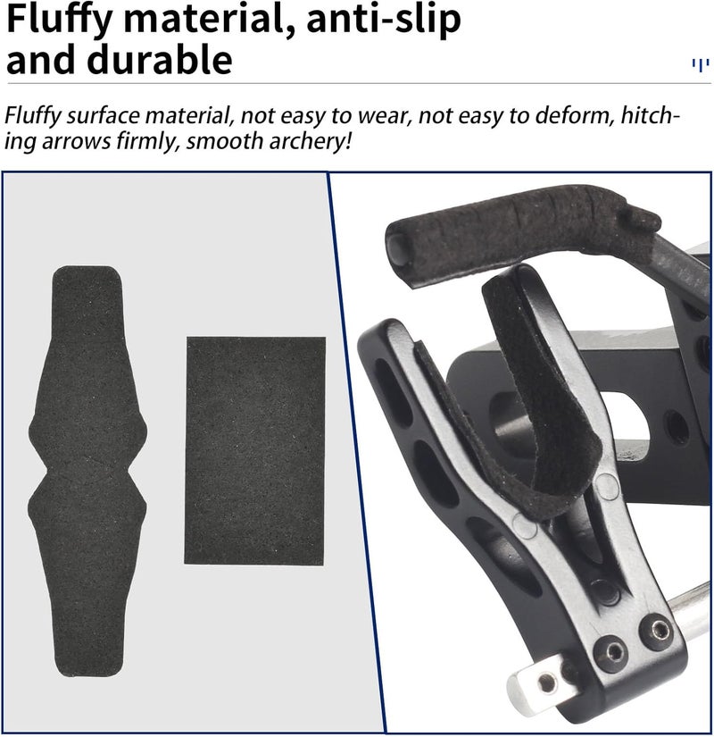 SP.G Felt for Arrow Rest - 2 Set Archery Arrow Rest Felt Tapes with 2 Arrow Holder Pads Adhesive Drop Away Arrow Rest Felt Sticker for Compound Bow Arrow Rest - Image 5